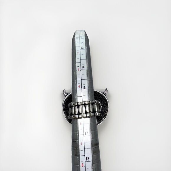 Vintage Owl Hoot Owl Bird Cocktail Stretch Ring ONE SIZE Preowned - Picture 3 of 7